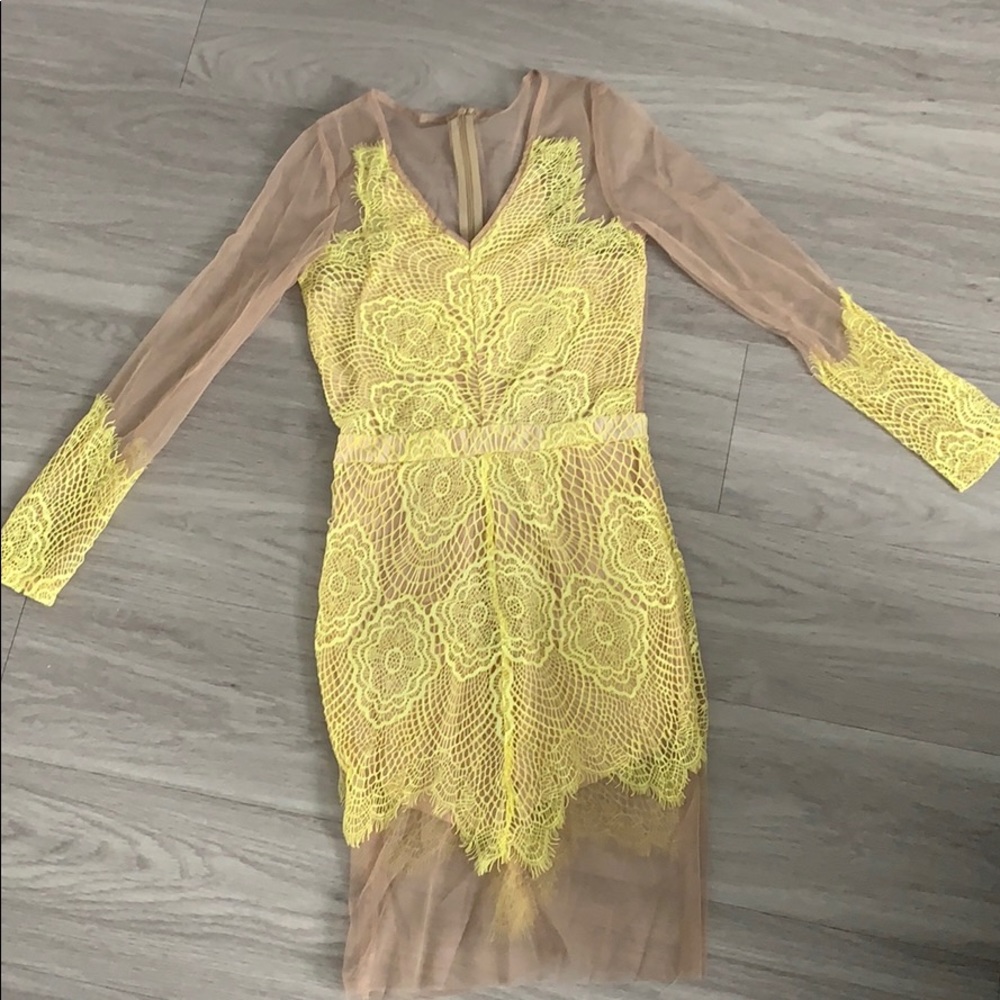 Lace and sheer dress